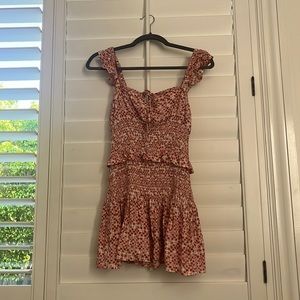 Isabelle’s Cabniet Skylar&Madison pink orange and white ruffle dress